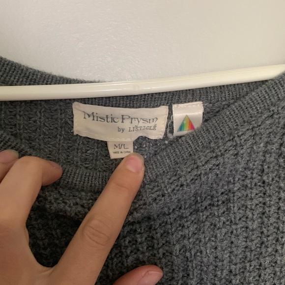 Oversized knit poncho sweater - Picture 2 of 2